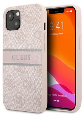 Obrázek produktu pro Guess 4G Stripe Collection Apple iPhone 13 Mini Hard Case Cover Schutzhülle Pink