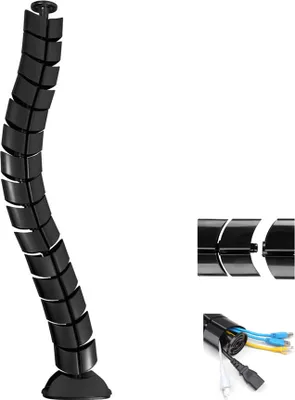 Produktbild von Kabel Organizer Kabelführung Kabelschlauch Schreibtisch Kabelkanal  schwarz