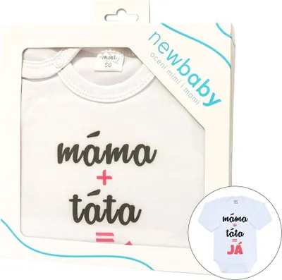 Image de Body imprimé New Baby mom plus dad equals ME - paquet cadeau, taille 50