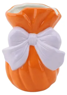 Produktbild von Vase - Bow - Dolomite - Orange/Lilac - 11x10x16cm