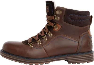 Imagen del producto de Botas de invierno Nebulus LEDER modelo TOWER para hombre, con lana merino, botas de cuero, modelo P5881, color marrón claro-azul, talla 46