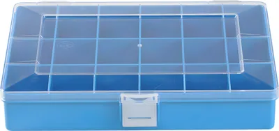 Zdjęcie produktu dla Pojemnik do sortowania Hünersdorff Compact 170x250x46mm 18 przegródek, niebieski
