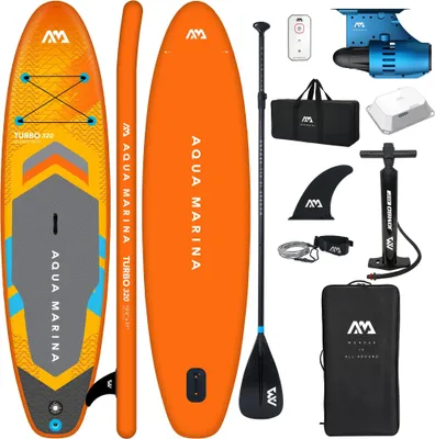 Produktbild von SUP Board Aqua Marina GO Turbo 320 cm mit BlueDrive S Motor | Elektroantrieb | Komplettset