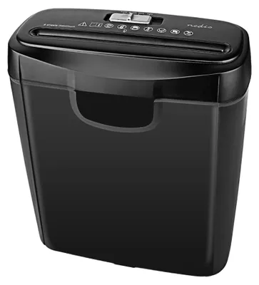Produktbild von Nedis, Aktenvernichter A4 Karten Streifenschnitt DIN P-2 10L, Schwarz