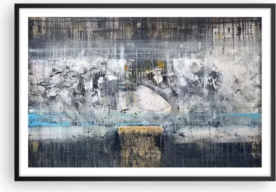 Produktbild von Gerahmtes Poster - Schwarzer Rahmen - Abstraktion modern - 91,5x61 cm - Wand Bild - Wanddeko - Wandbilder - Kunstposter - Wandposter - Bilderrahmen - Bilder - Kunstdruck - Wandbild - P2BAA91x61-3474
