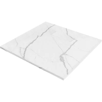 Zdjęcie produktu dla Mexen Hugo brodzik kwadratowy SMC 80 x 80 cm, biały kamień - 42158080