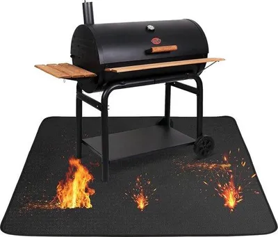 Produktbild von Vuurvaste grillmat, 91 x 122 cm, deck en terrasmat, gas- und Elektrogrill geeignet
