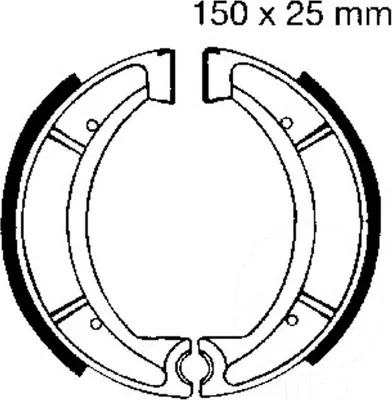 Immagine prodotto di Ganasce freno scanalate EBC Y510G D.150mm per Yamaha