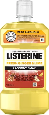 Obrázek produktu pro Listerine, Płyn do płukania jamy ustnej, Ginger & Lime, 500 ml