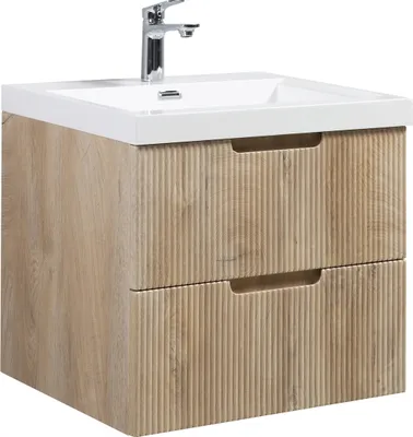 Immagine prodotto di Set di mobili da bagno Thermis 60 cm - Rovere chiaro - Mobili da bagno con lavabo