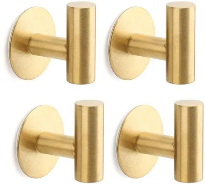 Productafbeelding van Handdoekhaken Roestvrij Staal - 4 Stuks Zelfklevend - Wandhaken Zonder Boren - Kledinghaken - Voor Badkamer/Keuken