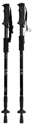 Produktbild von Trekkingstöcke 4NEO schwarz Aluminium teleskopisch 63-135 cm