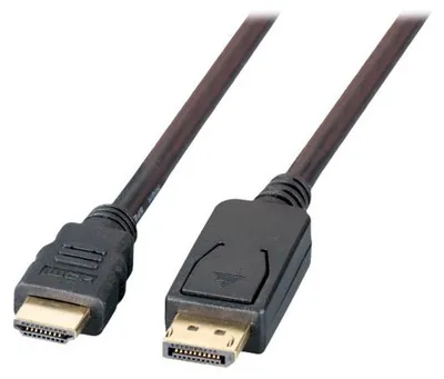 Produktbild von EFB DisplayPort/HDMI Kabel FullHD A-A ST-ST, 3m, schwarz