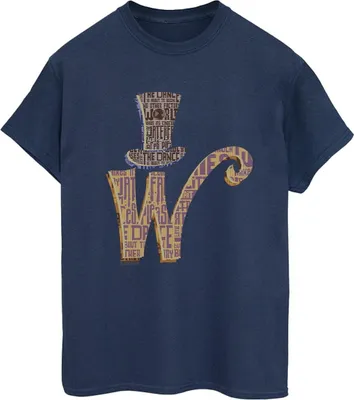Produktbild von Willy Wonka - "W Logo Hat" T-Shirt für Damen BI47193 (M) (Marineblau)