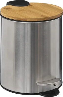 Produktbild von Mülleimer metall soft close 3l bambus metall - 5 five simply smart