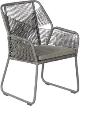 Produktbild von Sonnenpartner Observer Diningsessel Gartenstuhl Aluminium mit Polyrope light-coal