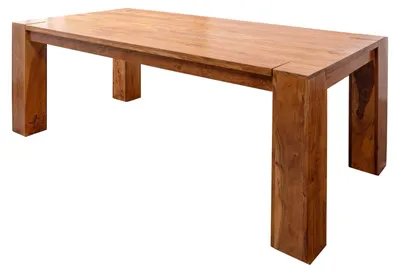 Immagine prodotto di MASSIVMOEBEL24 | tavolo da pranzo in legno di Acacia 220x100x76 miele dorato laccato OXFORD #0617