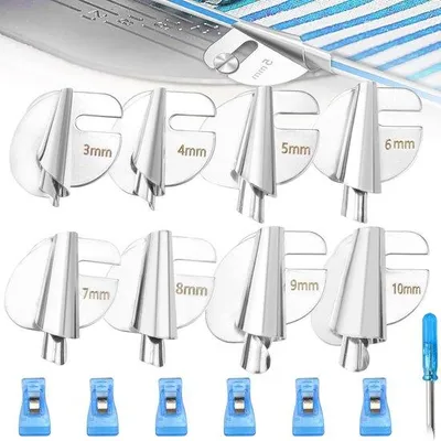 Obrázek produktu pro Příslušenství pro šicí stroje – sada patky pro cívky – 8 kusů pro různé šířky