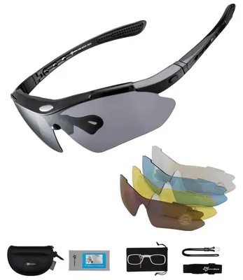 Immagine prodotto di Rockbros 10003 Occhiali Da Ciclismo Polarizzati - Nero