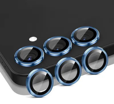Produktbild von Kamera Linsenschutz Glas Set für Samsung Galaxy S25+ Schutzglas Camera Linse Schutz Panzerfolie 9H Titan Blau
