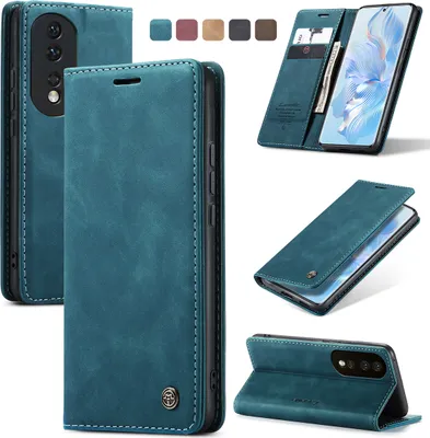 Produktbild von Honor 80 Hülle, Retro Kunstledertasche mit Standfunktion Schutzhülle für Honor 80 Blau