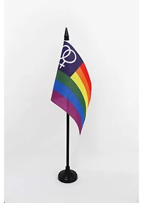 Tischflagge Regenbogen Doppel-Venus 15x10 cm Polyester