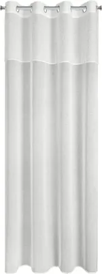 Zdjęcie produktu dla Eurofirany 453894, Przezroczysty, Kremowy, Wzór, Poliester, Oczko, 110 g/m²