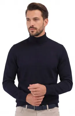 Produktbild von Maerz Rollkragenpullover Merino Navy