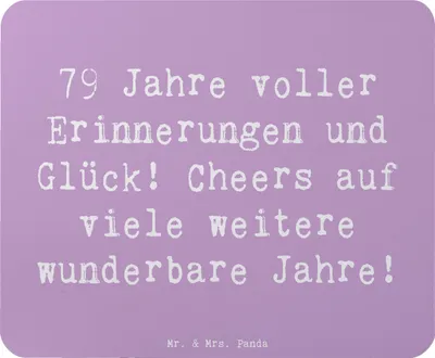 Produktbild von Mr. & Mrs. Panda Mauspad Spruch 79. Geburtstag Erinnerungen - Lavendeltraum - Geschenk, Meilenstein, computer mousepad, Lebensfreude, laptop, Glückwunsch, Happy Birthday