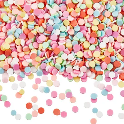 Productafbeelding van Ronde decoratieve streusel van kunststof - 4000 stuks in diverse kleuren