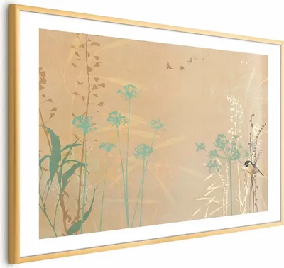 Produktbild von Posterpapier Poster - Bird on a Meadow 30x21 cm Blumen e-A-10131-ao-a
