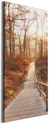 Produktbild von Wallario Premium Leinwandbild Weg in den Sonnenuntergang in Größe 80 x 200 cm