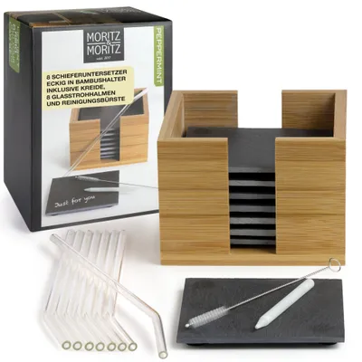 Produktbild von Moritz & Moritz Schieferset Untersetzer Peppermint