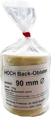 Produktbild von 100 Stück Backoblaten f. Makronen/Lebkuchen, Back Oblaten, Lebkuchenoblaten,