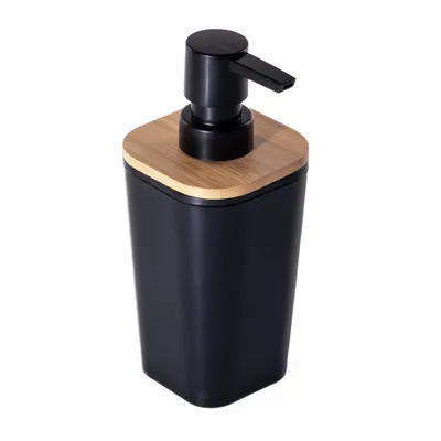 Image de Distributeur de savon liquide avec pompe, noir