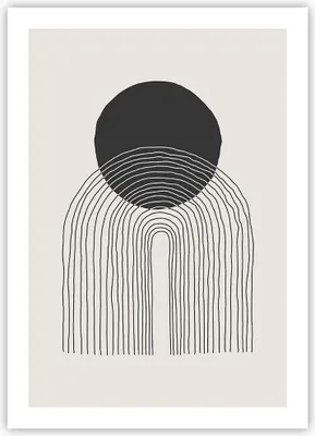 Produktbild von Poster - Poster ohne Rahmen - Boho Abstraktion Geometrie - 50x70 cm - Wand Bild - Wanddeko - Wandbilder - Kunstposter - Wandposter - Bilder - Kunstdruck - Wanddekoration - Wandbild - P2XPA50x70-4747