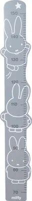 Produktbild von roba Messlatte „miffy®“, bedruckt, Skala von 70 cm bis 150 cm für Kinder, weiß, grau, anthrazit