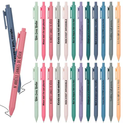 Productafbeelding van Set van 48 Motiverende Balpennen met Inspirerende Citaten