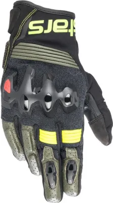 Obrázek produktu pro rukavice HALO, ALPINESTARS (černá/zelená/žlutá fluo, vel. 2XL)