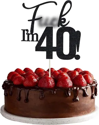 Image de Décorations pour gâteau, 40e anniversaire, pour femme ou pour homme