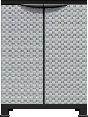 Produktbild von Cloris DesignMöbel Kommoden - Grau Kunststoffschrank 68x39x92cm Rattan-Design Schlichtes4622732