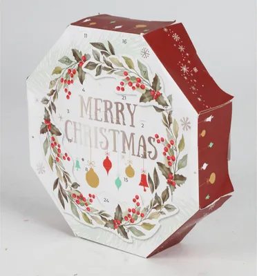 Produktbild von Adventskalender 24 Duft-Teelichter + 1 Windlichtglas | Weihnachtskalender mit Kerzen | 9 Stück