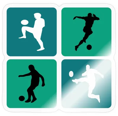 Produktbild von Spreadshirt Dynamischer Fußballer Fußball Fan Sticker Aufkleber, 10 x 10 cm, Transparent glänzend