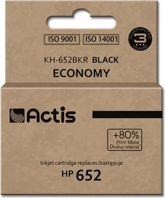 Image de Encre Actis KH-652BKR (remplace HP 652 F6V25AE ; Standard ; 15 ml ; noire)