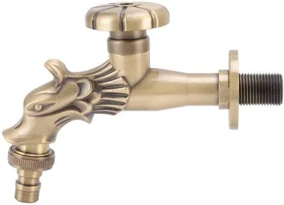 Produktbild von Braunloses Wasserhahn-Design - Wandmontage - Buiten - Vintage-Stil - Kugelkopf - Messing