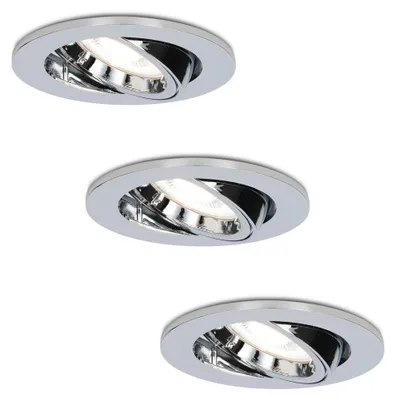 Produktbild von hoftronic LED Einbaustrahler 4W 345 Lumen 6500K GU10 Chrom Schwenkbar