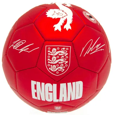 Immagine prodotto di Inghilterra FA - Pallone da calcio "Phantom" con firme BS4355 (5) (Rosso)