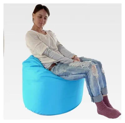 Produktbild von Großer Innen- und Aqua Outdoor Sitzsack mit Füllung, Blau