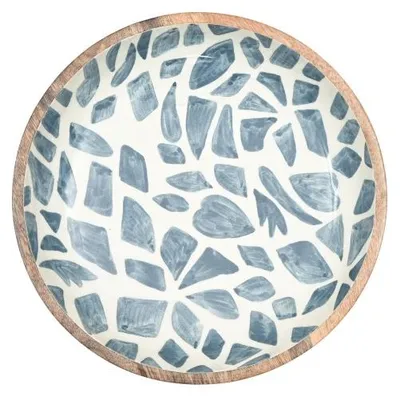 Obrázok produktu pre Len prírodné – Drevená miska – Prírodné – 27 × 27 × 6 cm