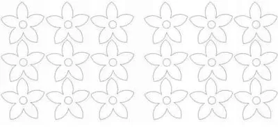 Produktbild von Wandaufkleber Blumen, 18 Stück, weiß glänzend